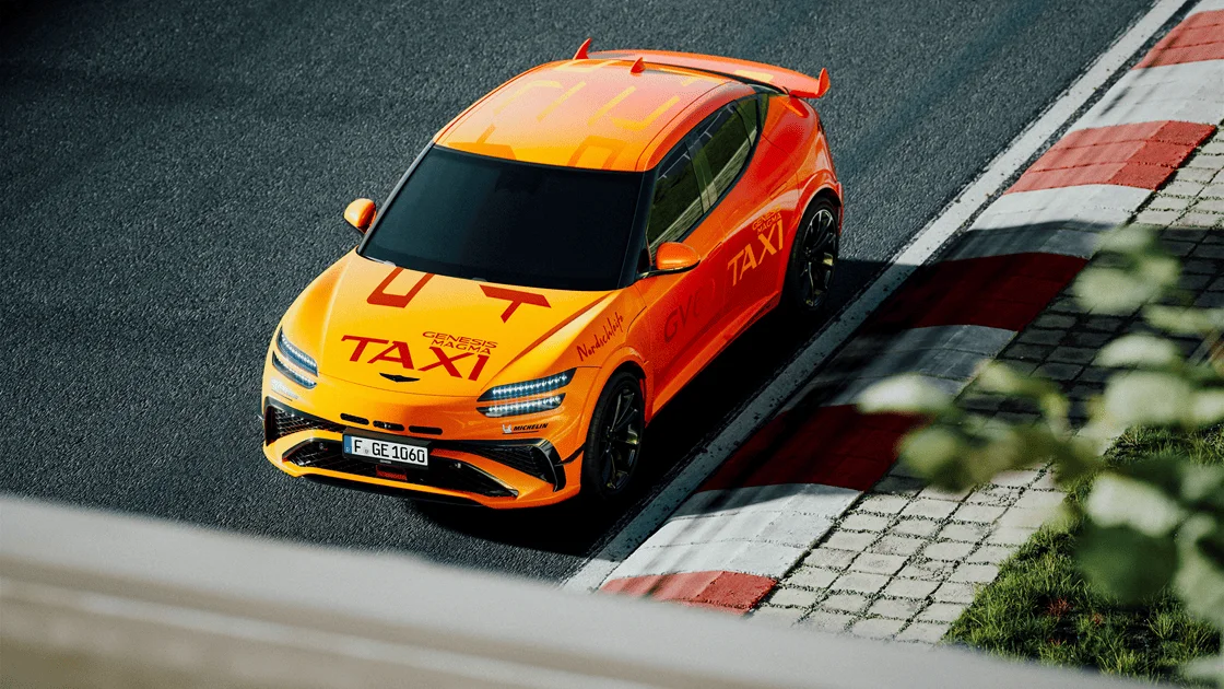 Genesis GV60 Magma присоединился к программе Track Taxi на Нюрбургринге