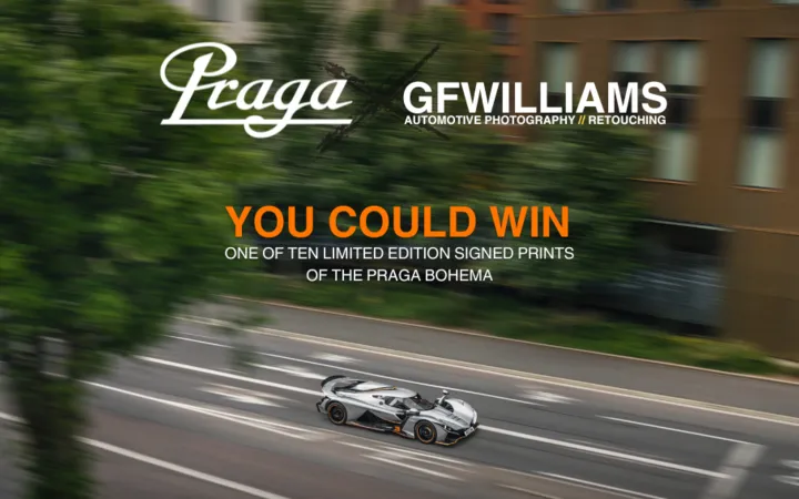 Praga и GFWilliams разыгрывают подписанные фотографии гиперкара Bohema